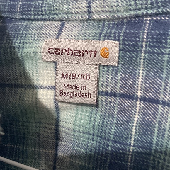 🧵 Carhartt Blue Flannel Top 🧵 - Picture 3 of 5